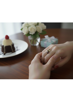 Lal ve Peridot Taşlı Üstü Açık Gümüş Yüzük