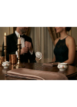 Oval Motif Elmas Montür Gümüş Yüzük