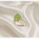 Peridot Taşlı Gümüş Tektaş Yüzük