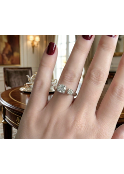 İki Taşlı Üstü Açık Mini Yüzük