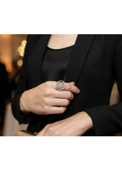 Triskele Sembolü Taşsız Eskitme Gümüş Yüzük