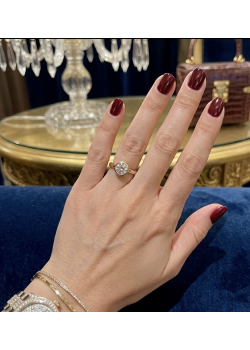 Yuvarlak Taşlı Yüksek Model Gümüş Yüzük