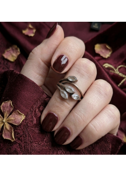 Açık Pembe Kuvars Taşlı Gümüş Yüzük