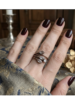 Açık Pembe Kuvars Taşlı Gümüş Yüzük