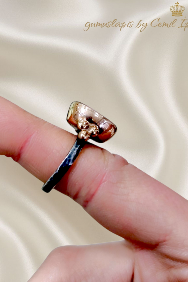 Lab Topaz Taşlı Gümüş Yüzük