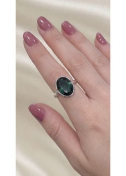 Peridot ve Lab Topaz Taşlı Gümüş Yüzük Serisi