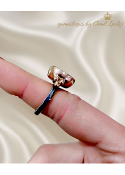 Lab Topaz Taşlı Gümüş Yüzük