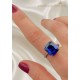 Lab Tanzanit Taşlı Gümüş Yüzük