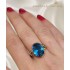 Lab Topaz Taşlı Gümüş Yüzük