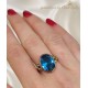 Lab Topaz Taşlı Gümüş Yüzük