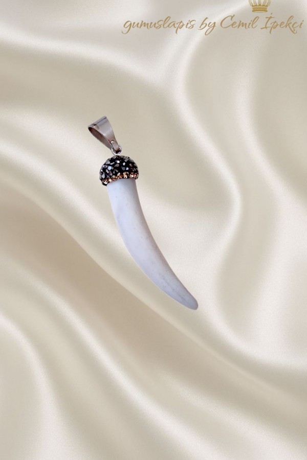 Sedefli Fildişi Gümüş Kolye Ucu