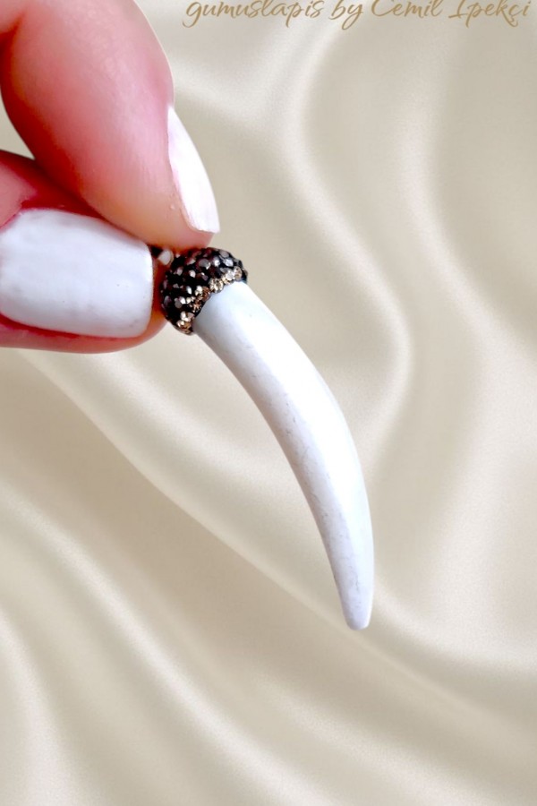 Sedefli Fildişi Gümüş Kolye Ucu