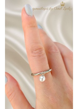 Sallantılı İnci Taşlı Gümüş Yüzük