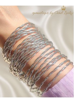 İki sarmal italyan gümüş bileklik