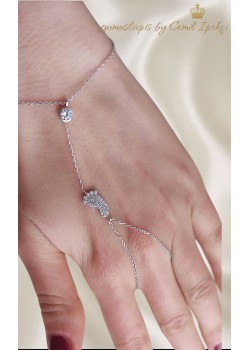 Bebek Ayağı Motif Gümüş Şahmeran