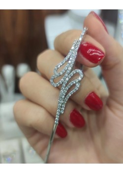 Zirkon taşlı gümüş bileklik