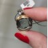 Platin topaz taşlı gümüş tasarım kolye
