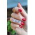 Pembe safir ve Mozanite taşlı gümüş kolye